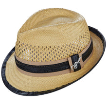 Load image into Gallery viewer, Santana - Straw Men&#39;s Fedora Hat