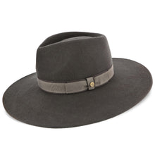 Load image into Gallery viewer, Walrus - Grey Wool Felt Women&#39;s Fedora Hat