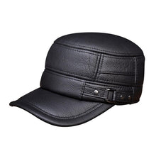 Load image into Gallery viewer, Genuine Leather Baseball Beret Cap