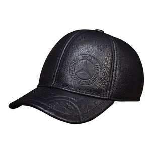 Spring Genuine Leather Men Baseball Cap
