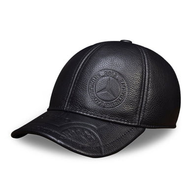 Spring Genuine Leather Men Baseball Cap