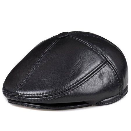 Genuine Leather Men Berets Cap